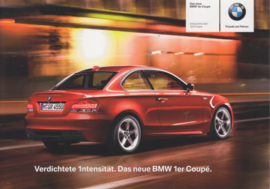 BMW 1 Coupé, fact card, 21x15 cm, Germany, c2008