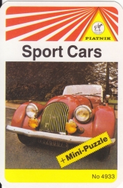 Sport cars set by Piatnik,  about 1980, 32 different cards in plastic cover, Italian issue