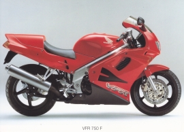 Honda VFR 750 F postcard, 18 x 13 cm, no text on reverse, about 1994