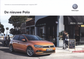 Polo pricelist brochure, A4-size, 32 pages, 08/2017, Dutch language