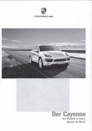 Cayenne pricelist, 116 pages, 01/2011, German