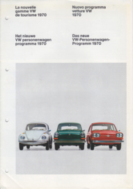 VW Program brochure, 8 pages,  A4-size, Ge/Du/Fr/It languages, 08/1969