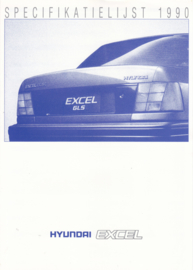 Excel specifications brochure, 4 pages, 1990, Dutch language