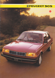 305 Sedan brochure, 8 pages, A4-size, 1985, Dutch language