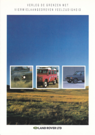 Program Ninety/One-Ten/Range Rover brochure, 6 pages, about 1989, Dutch language