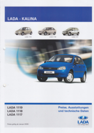Kalina range brochure, 4 pages, 01/2009, German language