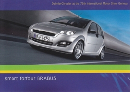 Smart Forfour Brabus, A6-size postcard, Geneva 2005