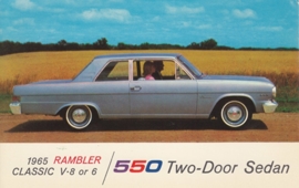 Classic V8/Six 550 2-Door Sedan, US postcard, standard size, 1965, # AM65-4046I