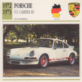 Porsche 911 Carrera RS card, Italian language, D1 078 05-13