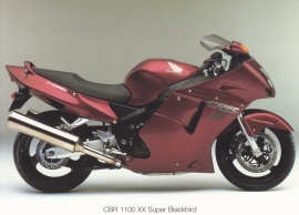 Honda CBR 1100 XX Super Blackbird postcard, 18 x 13 cm, no text on reverse, about 1994