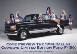 F-150 Pickup "Dallas cowboys limited edition", US postcard, large size, 1994
