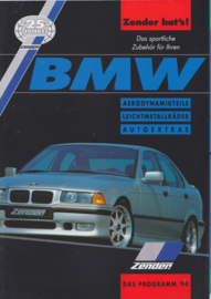 BMW Zender Tuning program brochure, 40 pages, A4-size, 1994, German language