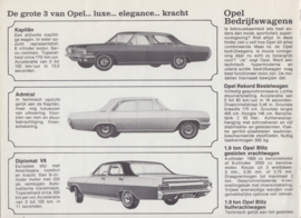 Opel program brochure, 16 small pages, 1967, Dutch