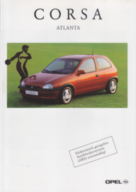 Corsa Atlanta special edition brochure, 6 pages, 01/1997, German language