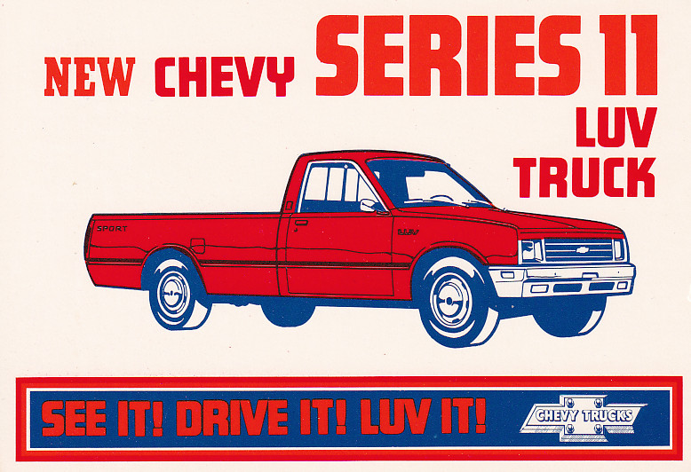 LUV Series 11 Pick-up truck, US postcard, 1981