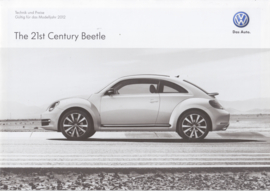 Beetle pricelist brochure, A4-size, 20 pages, German language, 06/2011