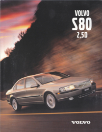 S80 Sedan 2.5 D folder, 4 pages, 1999, Swedish language