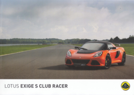 Exige S Club Racer, 2 page leaflet, DIN A4-size, factory-issued, English language