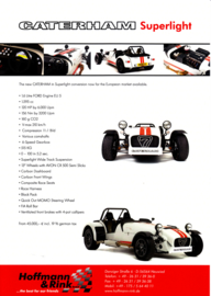 Caterham Superlight leaflet, 1 page, about 2009, English language