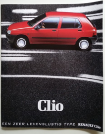 Clio brochure, 46 + 2 pages, 8/1990, large size, Dutch language