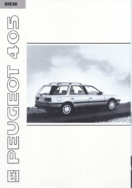 405 Break brochure, 28 pages, A4-size, 1991, Dutch language