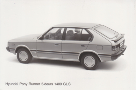 Hyundai Pony Runner 5-Door 1400 GLS, press photo, Dutch, 1983