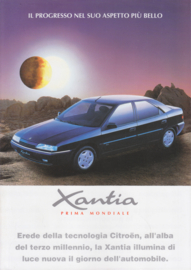 Xantia intro folder, 4 pages, 03/1993, Italian language (Swiss)