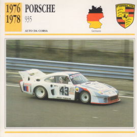 Porsche 935 race car card, Italian language, D1 078 05-17
