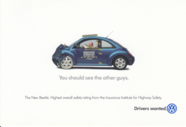 New Beetle, DIN A6-size postcard, USA, 1999