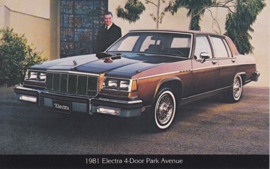 Electra 4-Door Park Avenue, US postcard, standard size, 1981