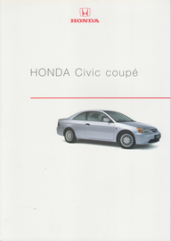 Civic Coupe brochure, 6 pages, A4-size, Dutch, 2001