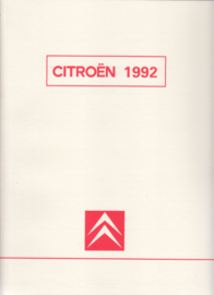 Citroën press kit with sheets & photos, Brussels, 1/1992