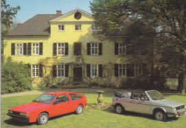 Karmann portfolio with 5 different A6-size postcards, 1980s, German