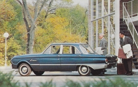 Falcon Fordor Deluxe Sedan, US postcard, standard size, 1963, # 56322-B