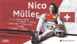 Racing driver Nico Müller, postcard 2015 season, German language