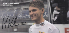 DTM driver Marco Wittmann, oblong autogram card, 2015, German/English