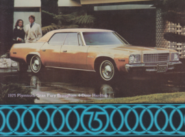 Fury Gran Fury Brougham 4-Door Hardtop, US postcard, size 14,5 x11 cm, 1975