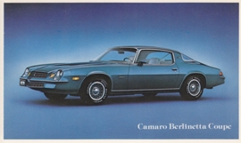 Camaro Berlinetta Coupe, US postcard, standard size, 1979