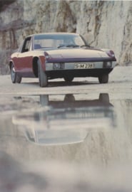 VW-Porsche 914, factory-issued postcard, 1970, # W25-025-0370-0404