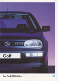 Golf GTi  Edition brochure, 8 pages,  A4-size, German language, 08/1994