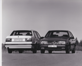 Volvo  460 Sedan 2 models, large press photo, Dutch, 1989