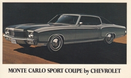 Monte Carlo Sport Coupe,  US postcard, standard size, 1970