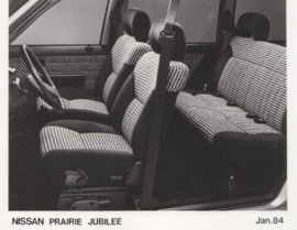 Nissan Prairie Jubilee interior, press photo, Belgium, 01/1984