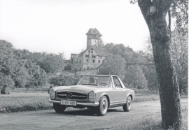 230 SL Coupe, A6-size postcard, issued by Editions Atlas, 2016