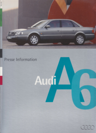 Audi A6/S6 press kit with  diskette, photo's & sheets, Germany, 6/1994