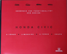 Civic model range brochure, 12 pages, large size, German, 8/1995