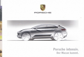 Macan introduction folder, 8 small pages, 2014, German