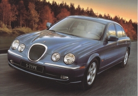 S-Type Sedan,  large postcard, 16 x 11 cm, Birmingham motorshow 1998