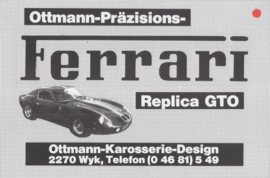 GTO replica by Ottmann, A5-size postcard, German language