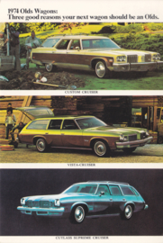 Cruisers (3 Wagons), postcard, USA, 1974